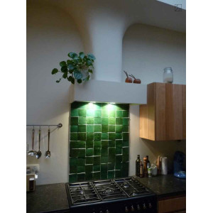 Avocado Zellige - dark green zellige tiles