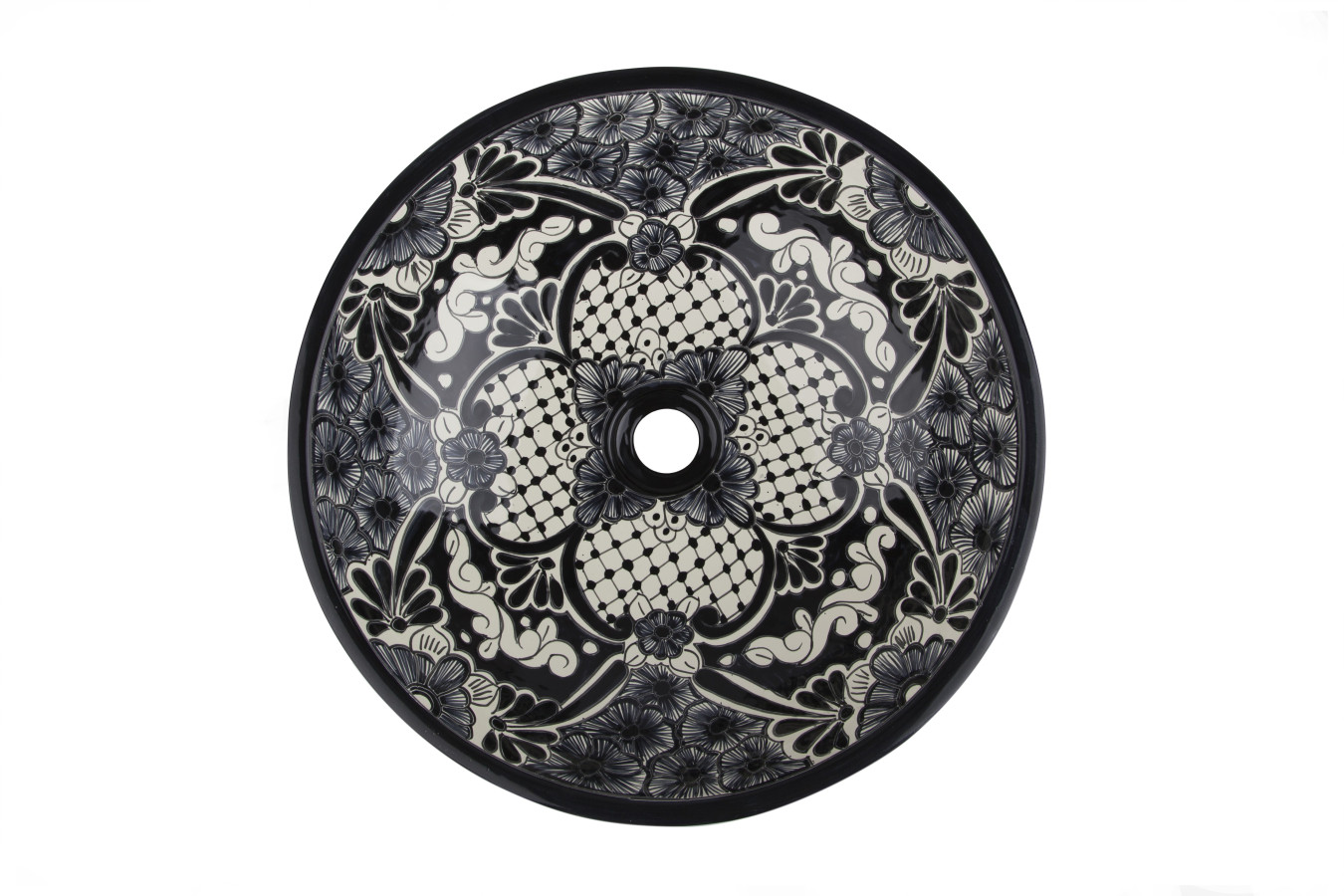 Serena  - Mexican black and white sink