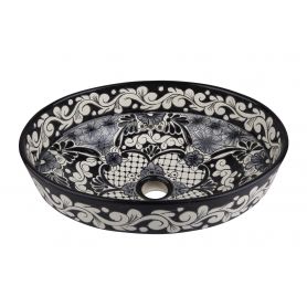 Serena - black and white mexican sink