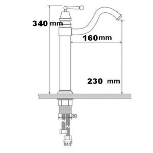Madonna Silver - retro kitchen faucet