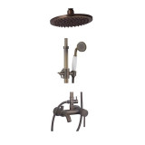 Antonio White Handshower - shower mixer with rain shower