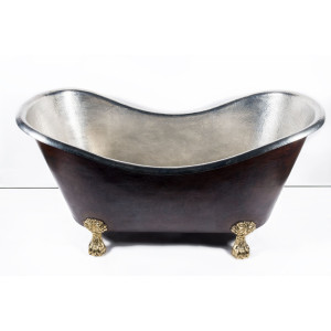 Vanessa - Nickel plated copper bathtub with legs