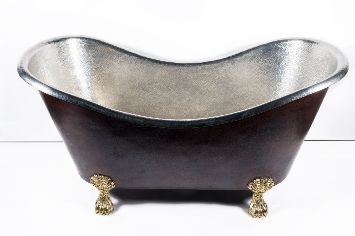 Vanessa - Nickel plated copper bathtub with legs