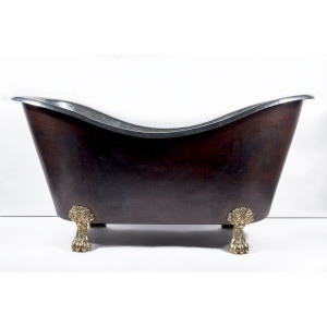 Vanessa - Nickel plated copper bathtub with legs