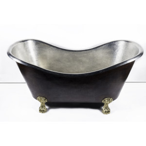 Vanessa - Nickel plated copper bathtub with legs