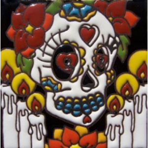 Cartrina mix - Calavera, Day of the dead Patchwork Mexican tiles