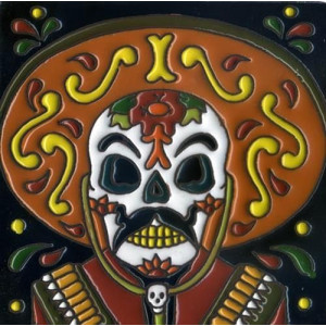 Cartrina mix - Calavera, Day of the dead Patchwork Mexican tiles