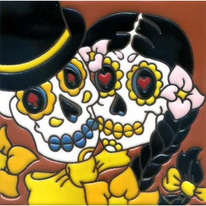Cartrina mix - Calavera, Day of the dead Patchwork Mexican tiles