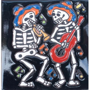 Cartrina mix - Calavera, Day of the dead Patchwork Mexican tiles