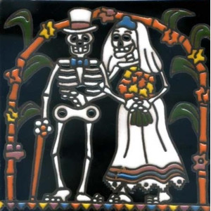 Cartrina mix - Calavera, Day of the dead Patchwork Mexican tiles