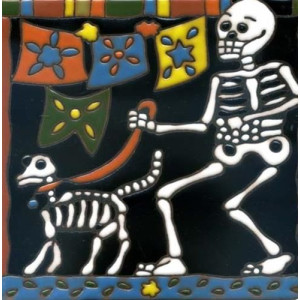 Cartrina mix - Calavera, Day of the dead Patchwork Mexican tiles