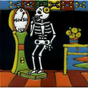 Cartrina mix - Calavera, Day of the dead Patchwork Mexican tiles