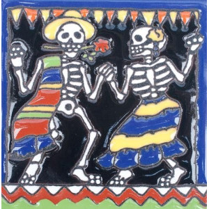 Cartrina mix - Calavera, Day of the dead Patchwork Mexican tiles