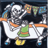 Cartrina mix - Calavera, Day of the dead Patchwork Mexican tiles