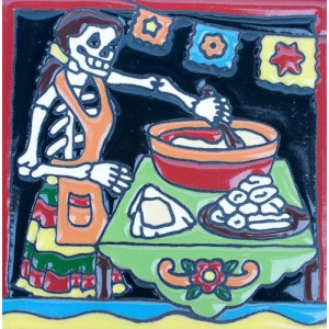 Cartrina mix - Calavera, Day of the dead Patchwork Mexican tiles