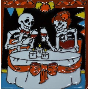 Cartrina mix - Calavera, Day of the dead Patchwork Mexican tiles