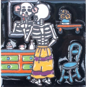 Cartrina mix - Calavera, Day of the dead Patchwork Mexican tiles