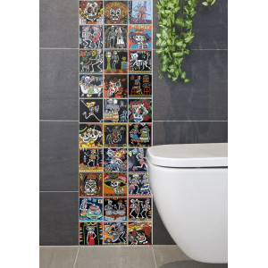 Catrina 30 – relief Mexican tile