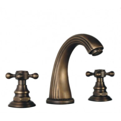 Paola - colonial style brass wash basin mixer