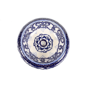Sabina -  mexican vessel sink with relief