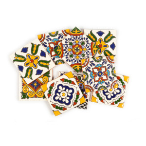 Sergio - mexican Talavera tiles patchwork - relief tiles