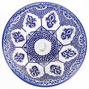 Zanya - Kolorowa umywalka ceramiczna z Maroka