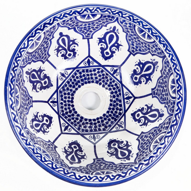 Zanya - Kolorowa umywalka ceramiczna z Maroka
