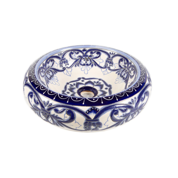 Sabina -  mexican vessel sink with relief
