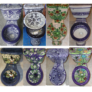 Mexican Talavera Toilet 