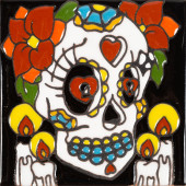Maestra - Catrina series - mexican ceramic tile 1pc