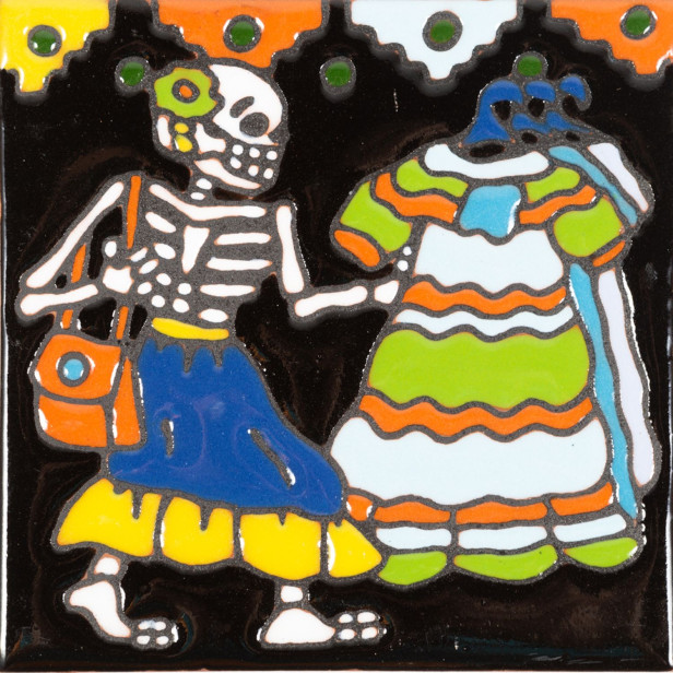 Cliente - Catrina series – Mexican Talavera Relief Tile