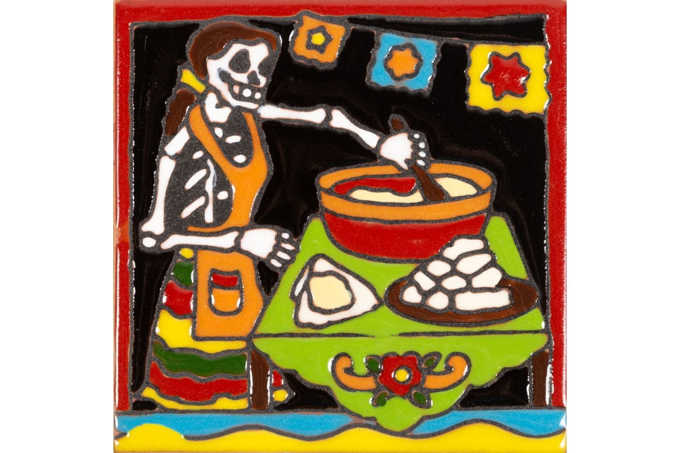 Cocinero - Catrina series - Mexican ceramic tile
