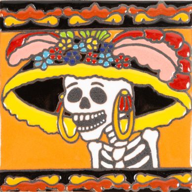 Primera Dama - Catrina Series – mexican tile with relief