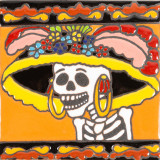 Primera Dama - Catrina Series – mexican tile with relief