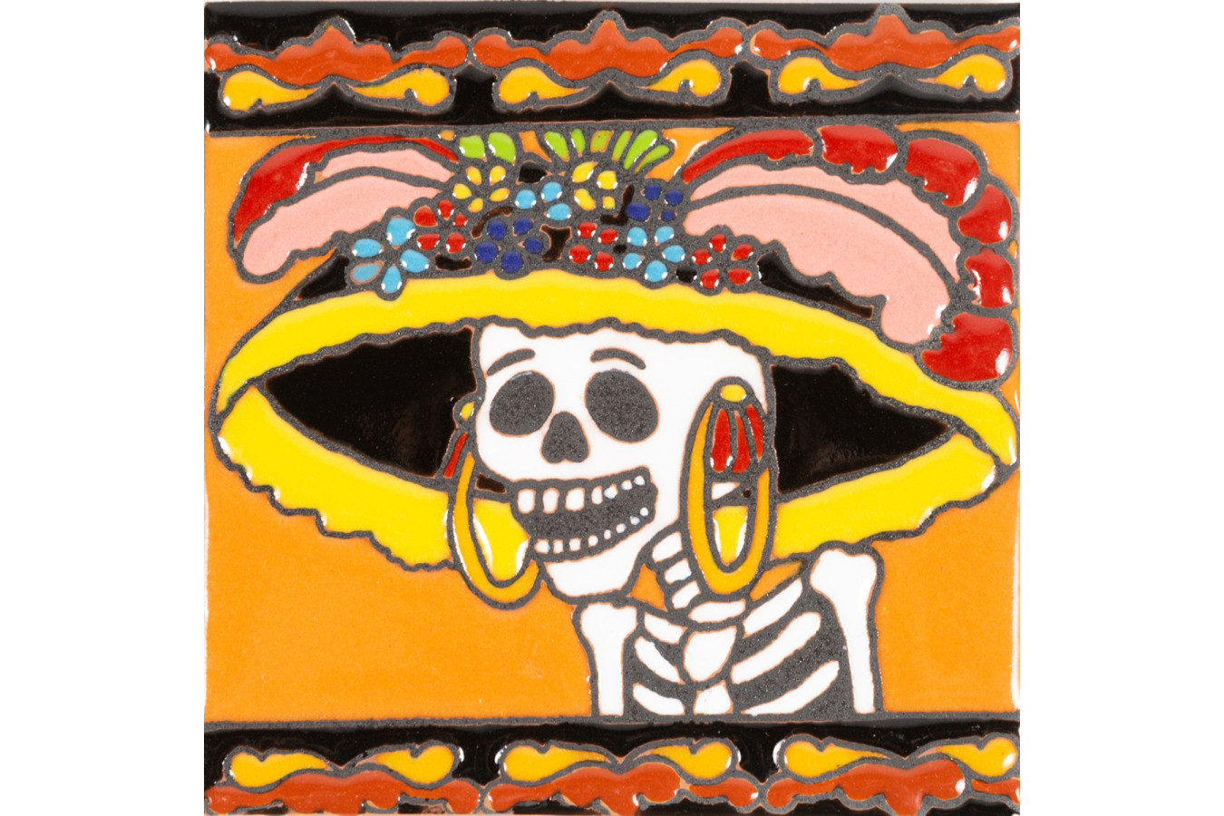 Primera Dama - Catrina Series – mexican tile with relief
