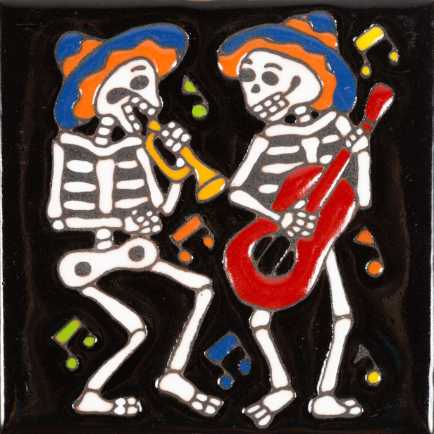 Orquesta - Catrina series - Mexican Talavera Tile