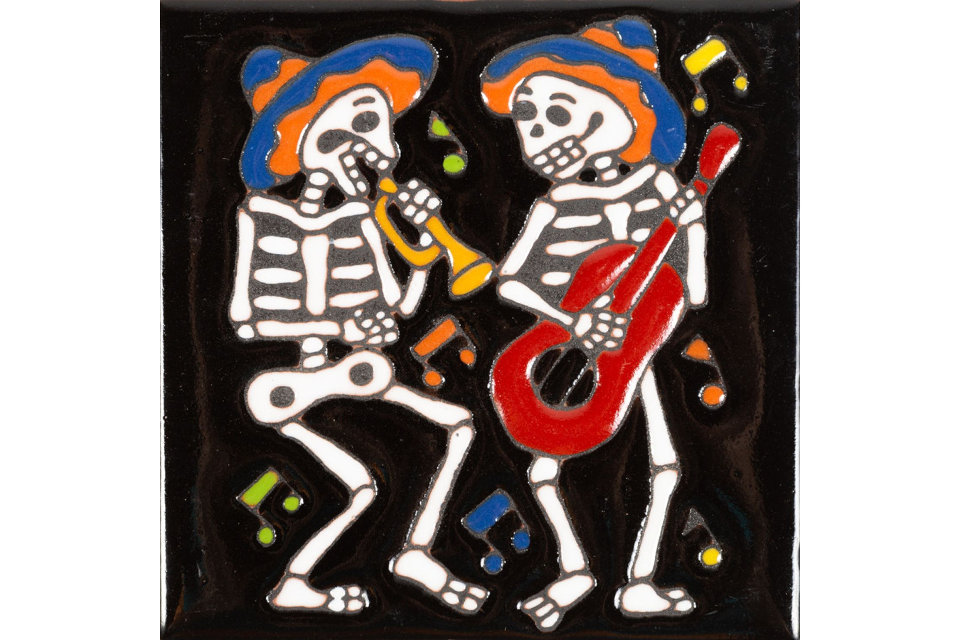 Orquesta - Catrina series - Mexican Talavera Tile