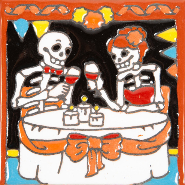 Aniversario - Catrina series - Talavera ceramic mexican tile