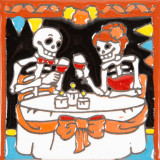 Aniversario - Catrina series - Talavera ceramic mexican tile