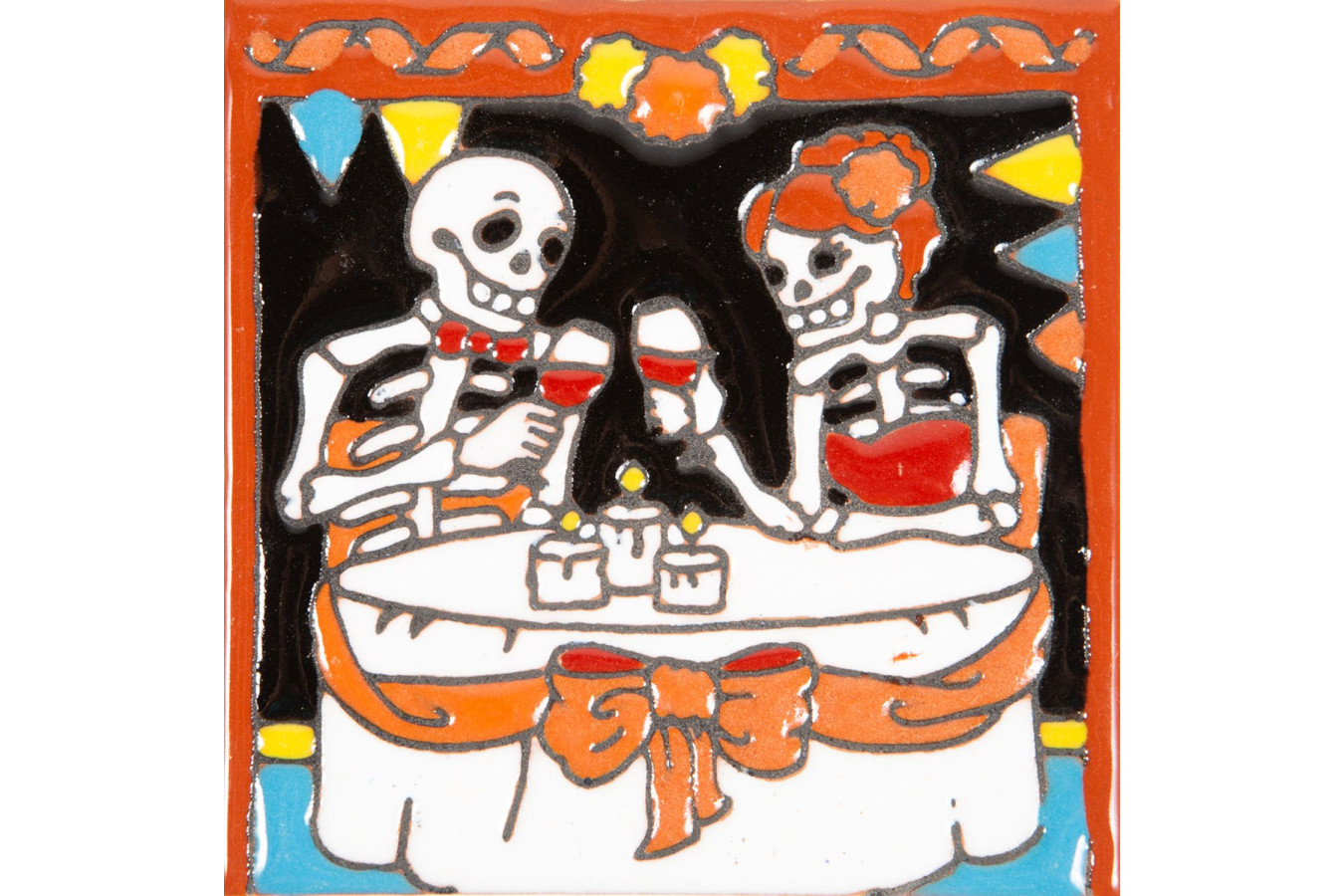 Aniversario - Catrina series - Talavera ceramic mexican tile