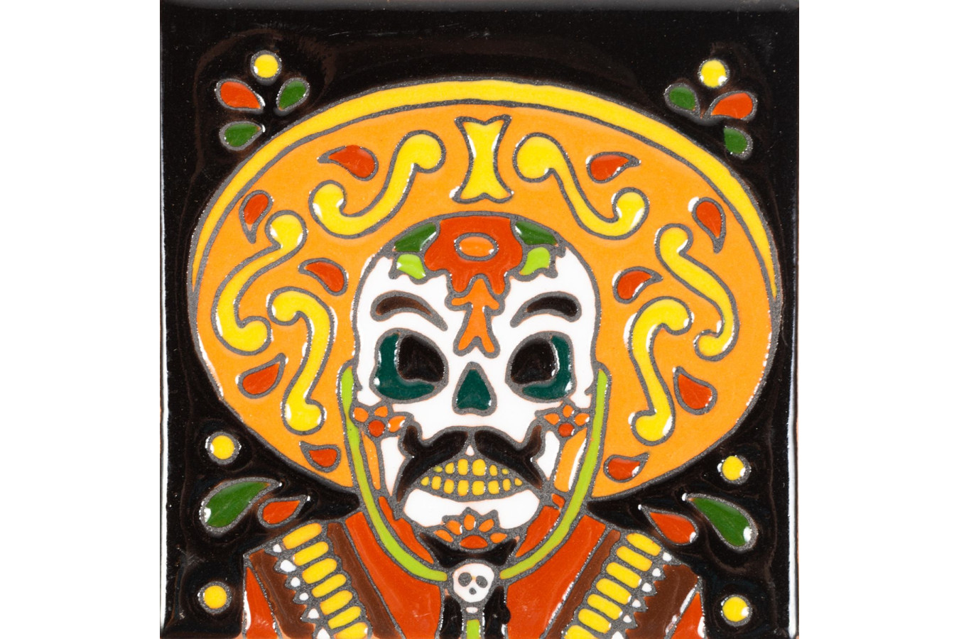 Catrina 2 - Mexican tiles high relief ceramic