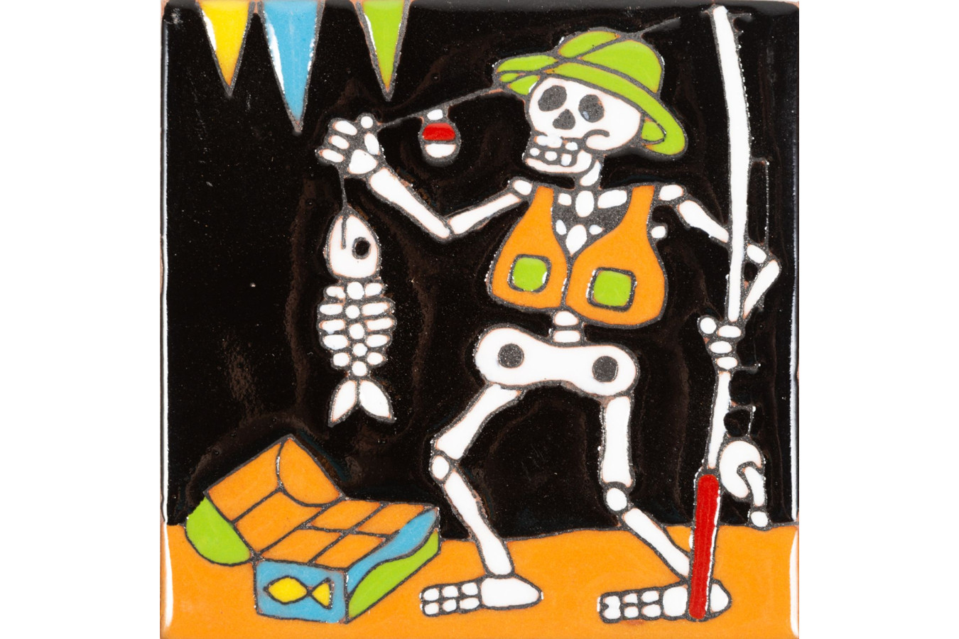 Pescador - Catrina series - mexican tile 1pc