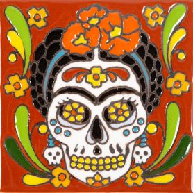 Frida - Catrina series - Mexican relief tile 1pc