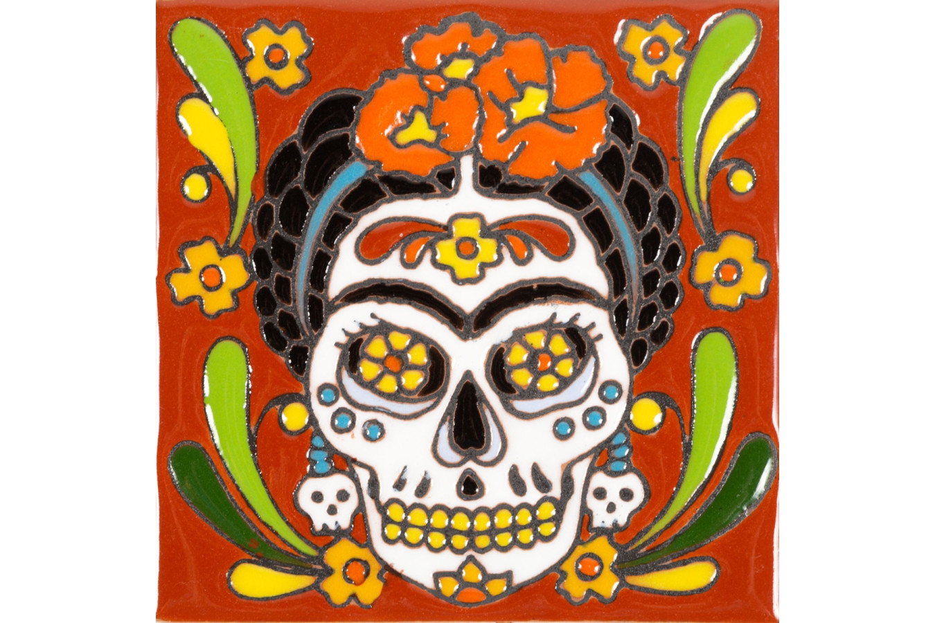 Frida - Catrina series - Mexican relief tile 1pc