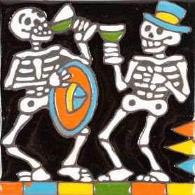 Fiesta - Catrina series - Mexican relief tile 1pc