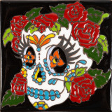 Mujer - Catrina series - Mexican Talavera Relief Tile
