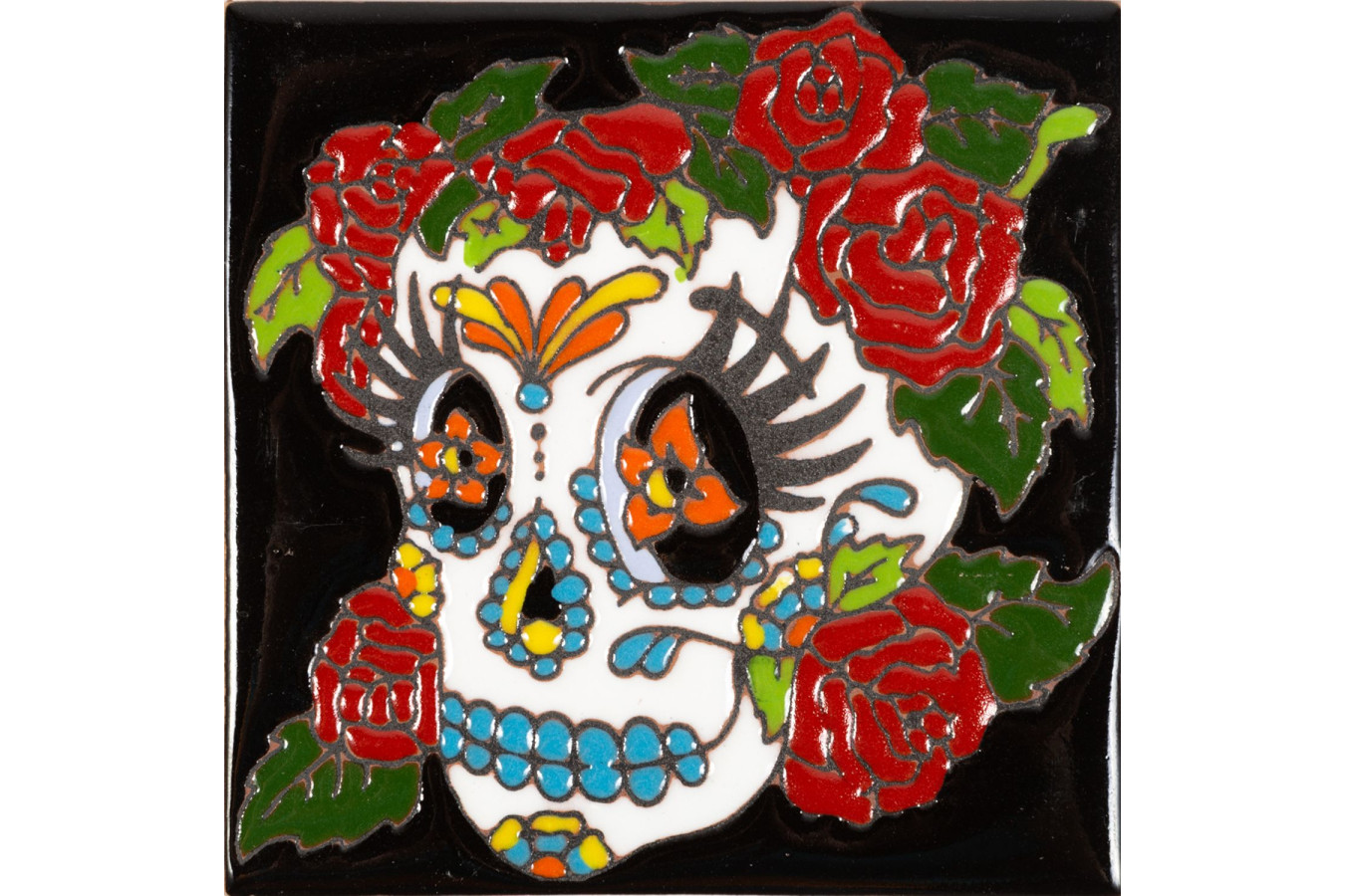 Mujer - Catrina series - Mexican Talavera Relief Tile