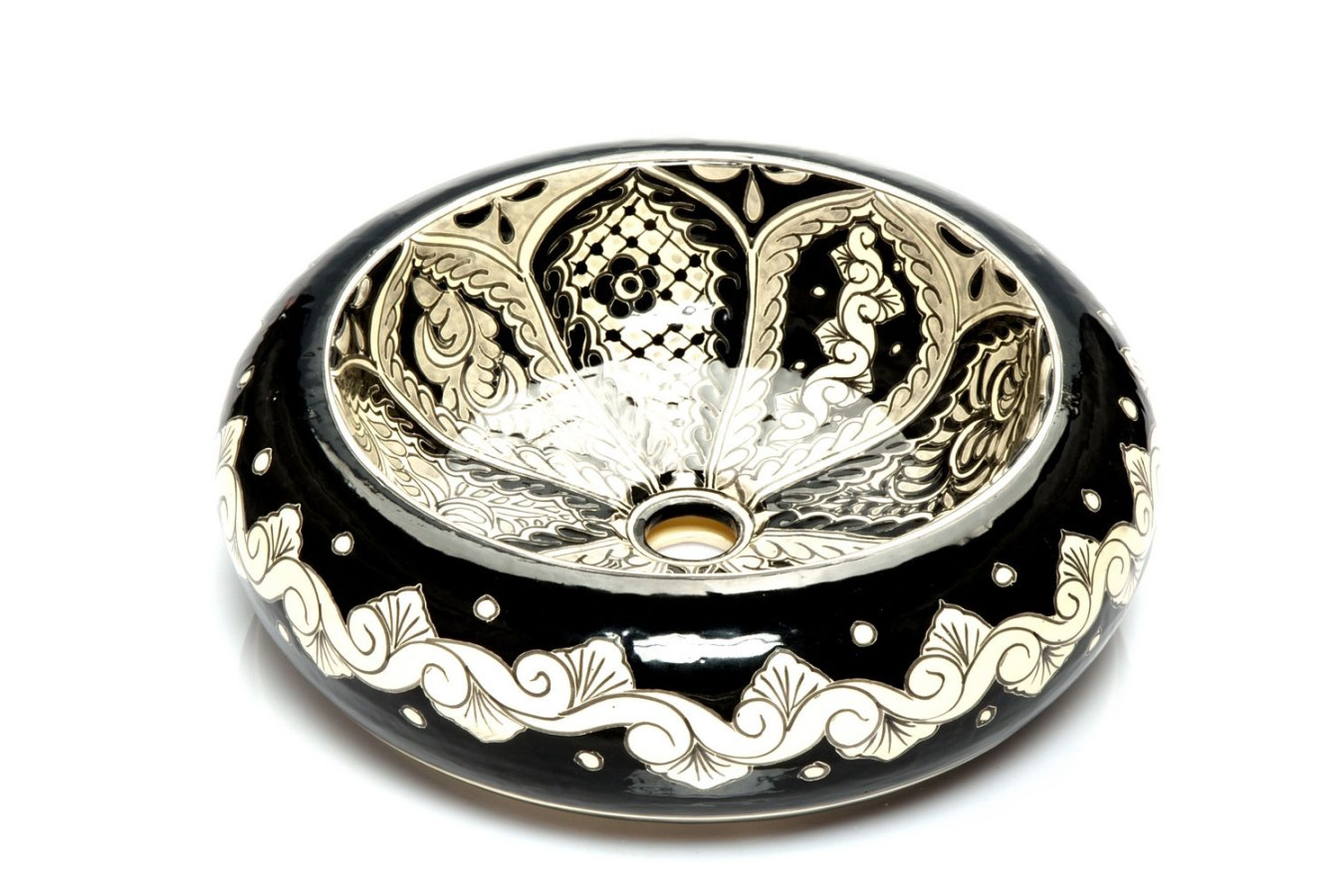 Atalaya  - Black and white Mexican sink