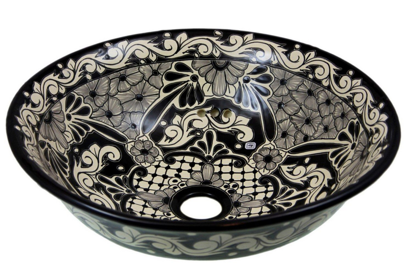Serena - Black and white Mexican sink
