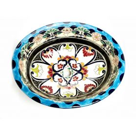 semi-recessed 17 TALAVERA SINK drop in mexican handmade hand painted ceramic 